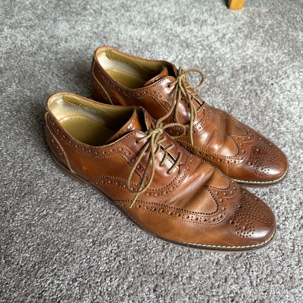 Cole Haan Brogue Wingtip Oxford, British Tan